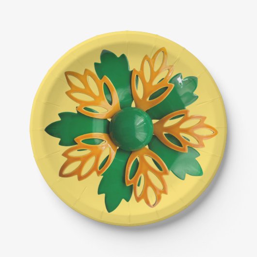 Leuke Tropische Bloem Bloemrijke Lente Zomer Verja Papieren Bordje (Voorkant)