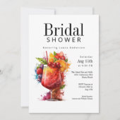 Leuke Tropische Cocktails Bruidsfeest Kaart (Voorkant)