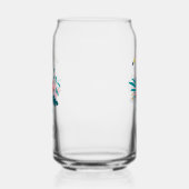 Leuke tropische flamingo gepersonaliseerd blikvorm glas (Links)