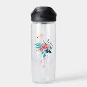 Leuke tropische flamingo gepersonaliseerd waterfles (Achterkant)