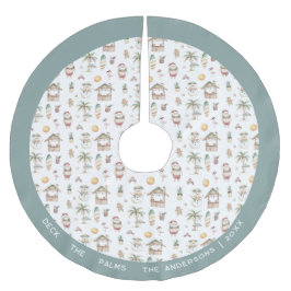 Leuke tropische kerst gepersonaliseerd kerstboom rok