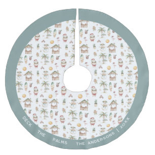 Leuke tropische kerst gepersonaliseerd kerstboom rok
