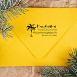 Leuke tropische kerst | Retouradres Rubberstempel