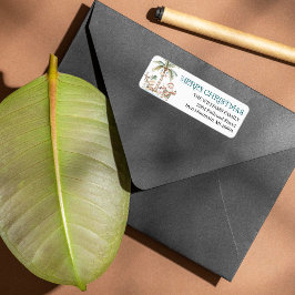 Leuke tropische kerst | Retouretiket Etiket