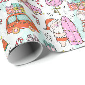 Leuke Tropische Kerstman Cadeaupapier (Rol Hoek)