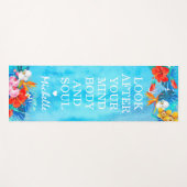 Leuke Tropische Oceaan Inspirerende Spreuk | Naam Yogamat (Voorkant (horizontaal))