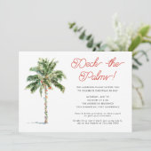 Leuke tropische palmboom kerstfeest in juli feest kaart (Staand voorkant)