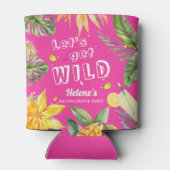 Leuke Tropische Roze Meidenavondfeestje Blikjeskoeler (Achterkant)