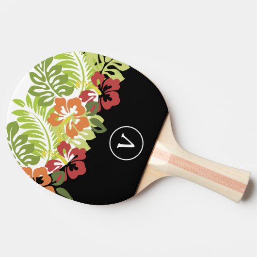 Leuke tropische stijl tafeltennisbatje (Zijkant)