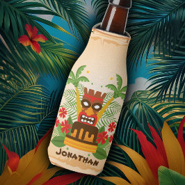 Leuke Tropische Tiki Idol  Hawaiian Beach Luau Flesjeskoeler