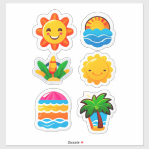 Leuke Tropische Uitdrukkelijke Decal, Schattig Gel Sticker