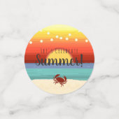 Leuke Tropische Zomer Strand Party Zonsondergang Confetti (Kleine voorkant)