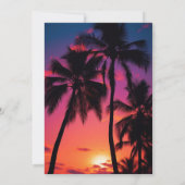 Leuke Tropische Zonsondergang Luau Party 100ste Ve Kaart (Achterkant)