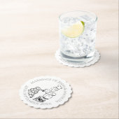 Leuke trouwdag bruiloft receptie papier Onderzette Kartonnen Onderzetters (Insitu)