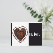 Leuke trouwdatum opslaan Bruid en Bruidegom RSVP Kaart (Staand voorkant)