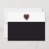 Leuke trouwdatum opslaan Bruid en Bruidegom RSVP Kaart (Achterkant)