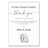 Leuke trouwringen dank u Tafel Kaart (Voorkant)