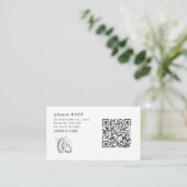 Leuke trouwringen illustratie RSVP QR-code Informatiekaartje (Staand voorkant)