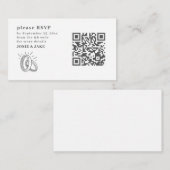 Leuke trouwringen illustratie RSVP QR-code Informatiekaartje (Voorkant / Achterkant)