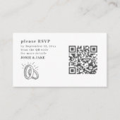 Leuke trouwringen illustratie RSVP QR-code Informatiekaartje (Voorkant)