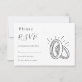 Leuke trouwringen RSVP-kaart RSVP Kaartje (Voorkant)