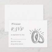 Leuke trouwringen RSVP-kaart RSVP Kaartje (Voorkant / Achterkant)