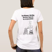 Leuke trouwservice bedrijf T-shirt (Achterkant)