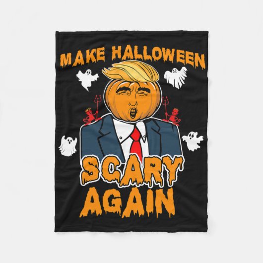 Leuke Trump Halloween maakt Halloween weer eng Fleece Deken (Voorkant)