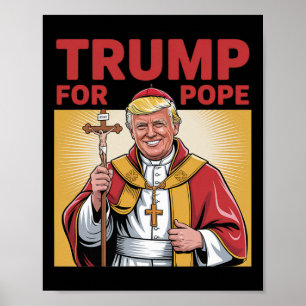 Leuke Trump Voor Paus Uitrusting Katholieke Vatika Poster