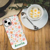 Leuke tuin roze sinaasappel patroonnaam Case-Mate iPhone case