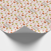 Leuke tuingereedschappen en Planten Naadloze Patro Cadeaupapier (Hoek)