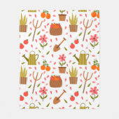 Leuke tuingereedschappen en Planten Naadloze Patro Fleece Deken (Voorkant)
