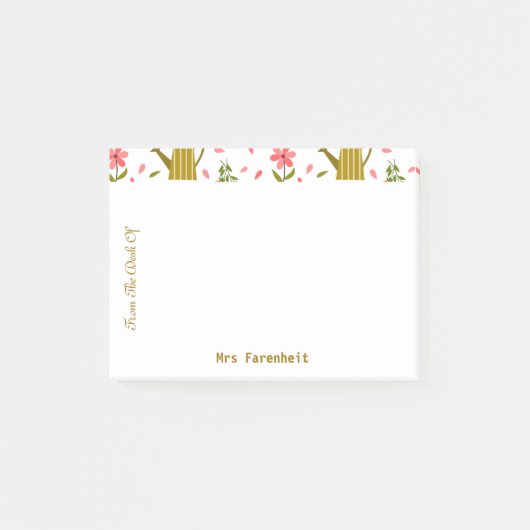 Leuke tuingereedschappen en Planten Naadloze Patro Post-it® Notes (Voorkant)