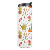 Leuke tuingereedschappen en Planten Naadloze Patro Thermosbeker (Gedraaid links)