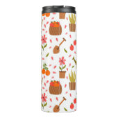 Leuke tuingereedschappen en Planten Naadloze Patro Thermosbeker (Achterkant)