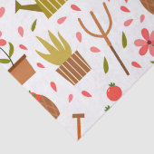 Leuke tuingereedschappen en Planten Naadloze Patro Tissuepapier (Detail)