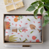 Leuke tuingereedschappen en Planten Naadloze Patro Tissuepapier (Geschenk)