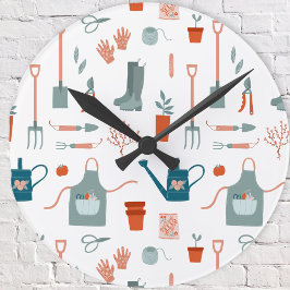 Leuke tuintijd ronde klok