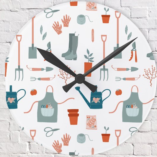 Leuke tuintijd ronde klok
