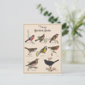 Leuke Tuinvogels Briefkaart (Staand voorkant)