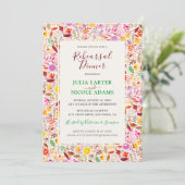 Leuke Tulp Zomer Bloemen Oefen Dinner Kaart (Staand voorkant)