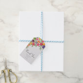 Leuke Tulpen en Groene Bruiloftsdouche Dank Je Cadeaulabel (Met Touw)