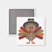 Leuke Turkije Thanksgiving (aanpasbaar) Magneet (Voorkant / Achterkant)
