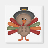 Leuke Turkije Thanksgiving (aanpasbaar) Magneet (Voorkant)