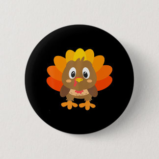 Leuke Turkije Thanksgiving Ronde Button 5,7 Cm