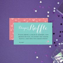 Leuke Turquoise Koraal Roze Luier Raffle Baby Part