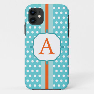 Leuke Turquoise Monogram iPhone 5 Hoesje