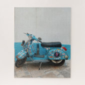 Leuke Turquoise Vespa Fotografie Legpuzzel (Verticaal)