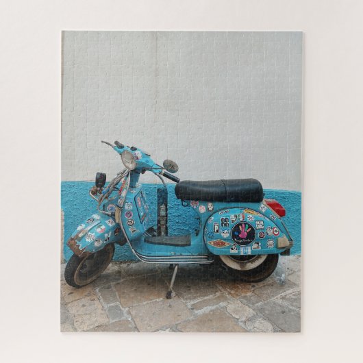 Leuke Turquoise Vespa Fotografie Legpuzzel (Verticaal)