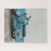 Leuke Turquoise Vespa Fotografie Legpuzzel (Horizontaal)